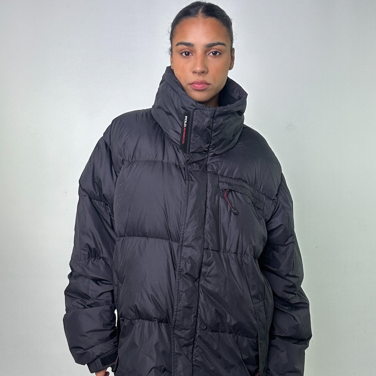 Vintage polo puffer discount jacket