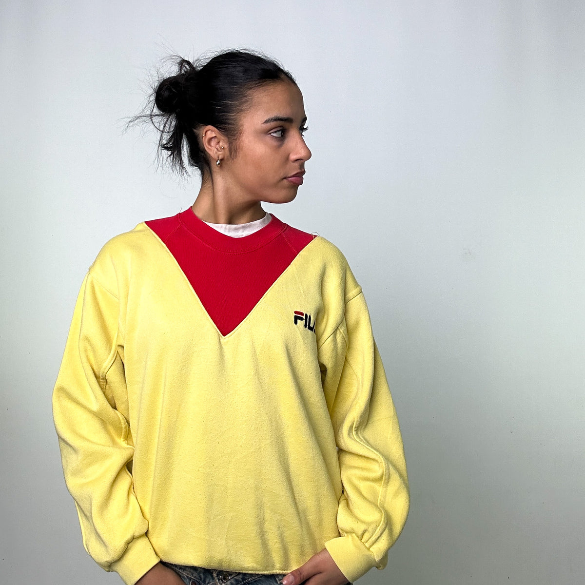 Fila deals yellow sweatshirt