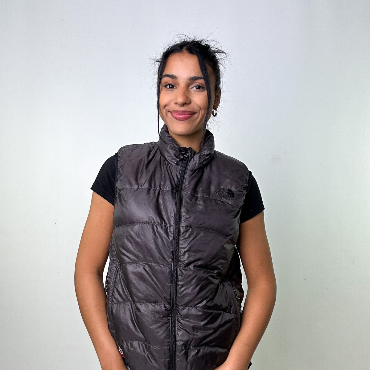 North face clearance black puffer vest