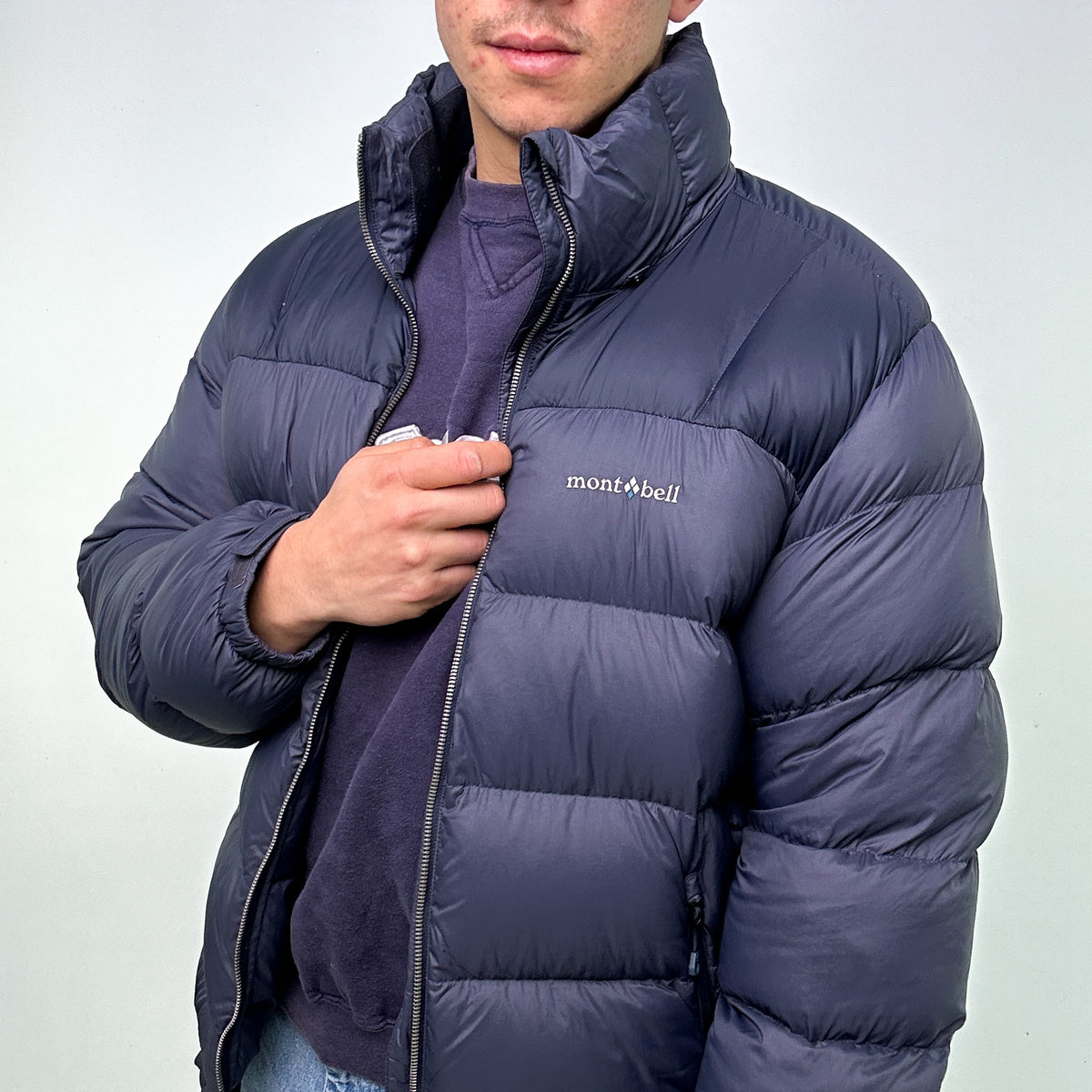 Navy Blue y2ks Montbell Puffer Jacket Coat (XL)