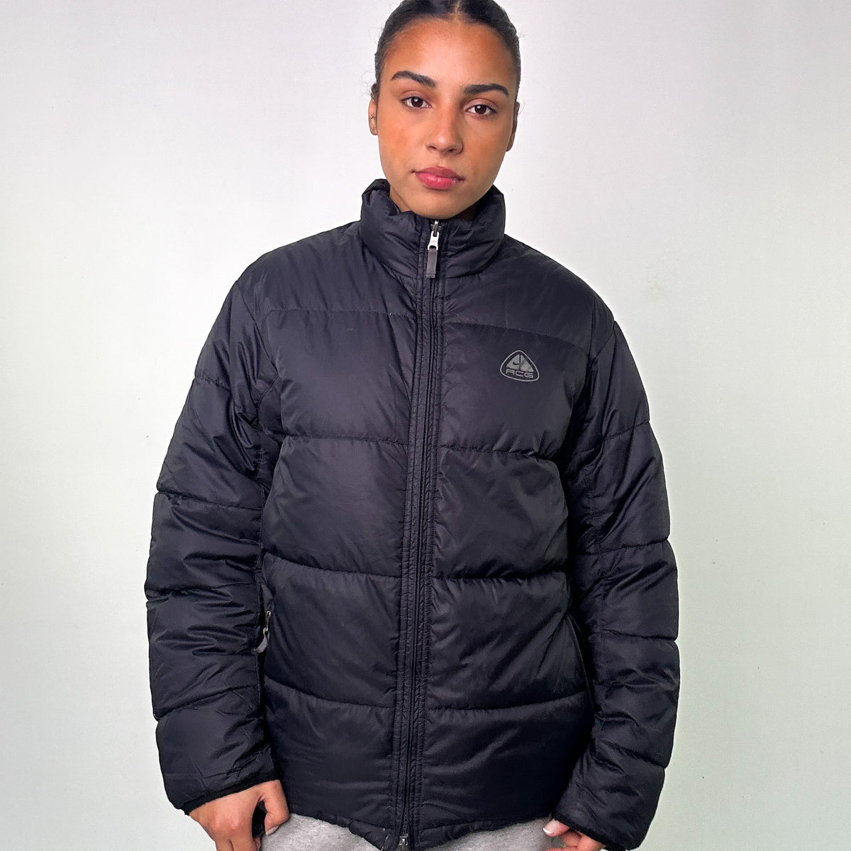 Black y2ks NIKE ACG Reversible Puffer Jacket Coat (L) – 28 Vintage