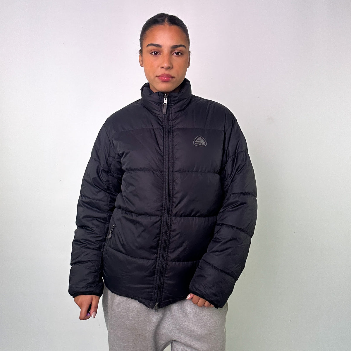 Black y2ks NIKE ACG Reversible Puffer Jacket Coat (L) – 28 Vintage