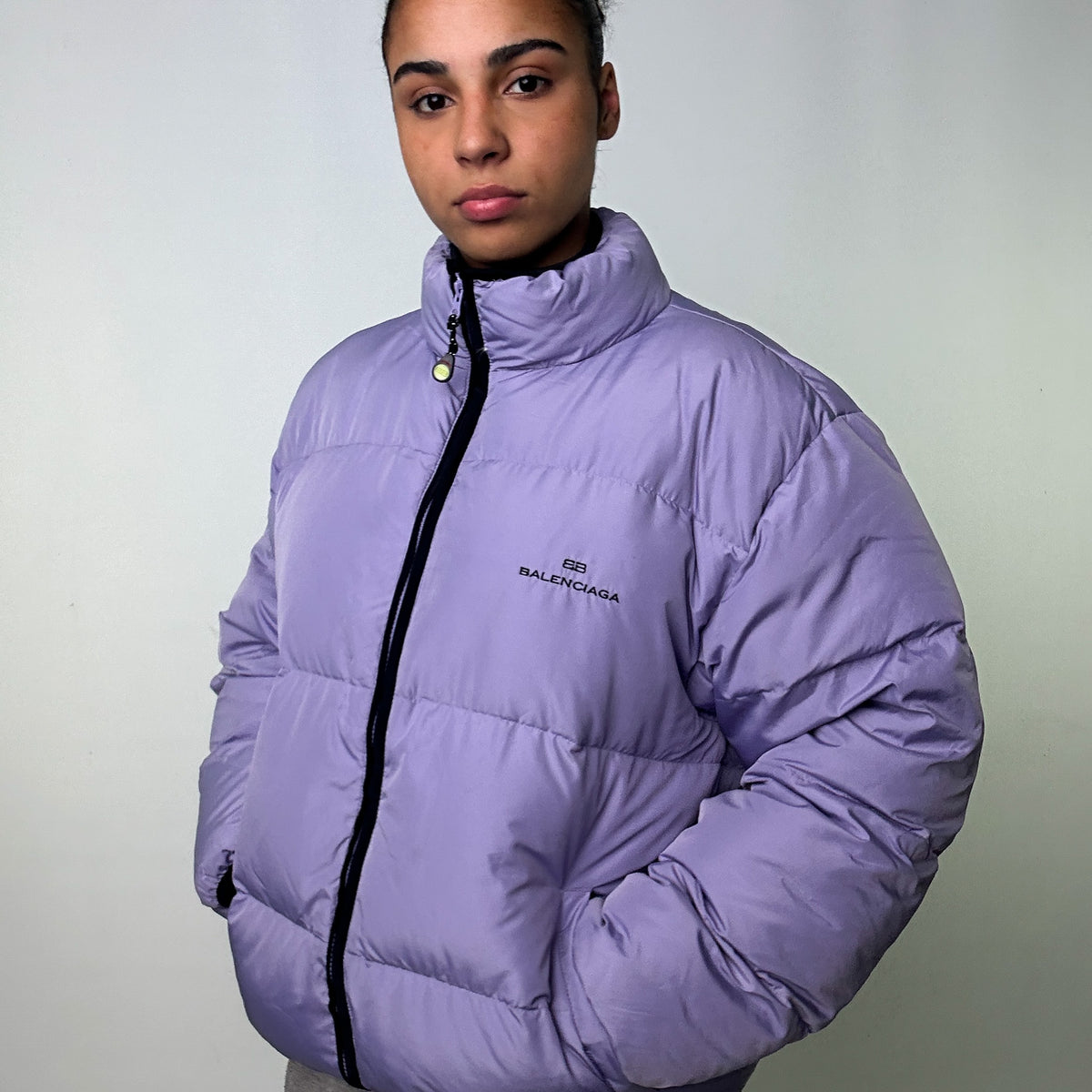 Balenciaga jacket purple online