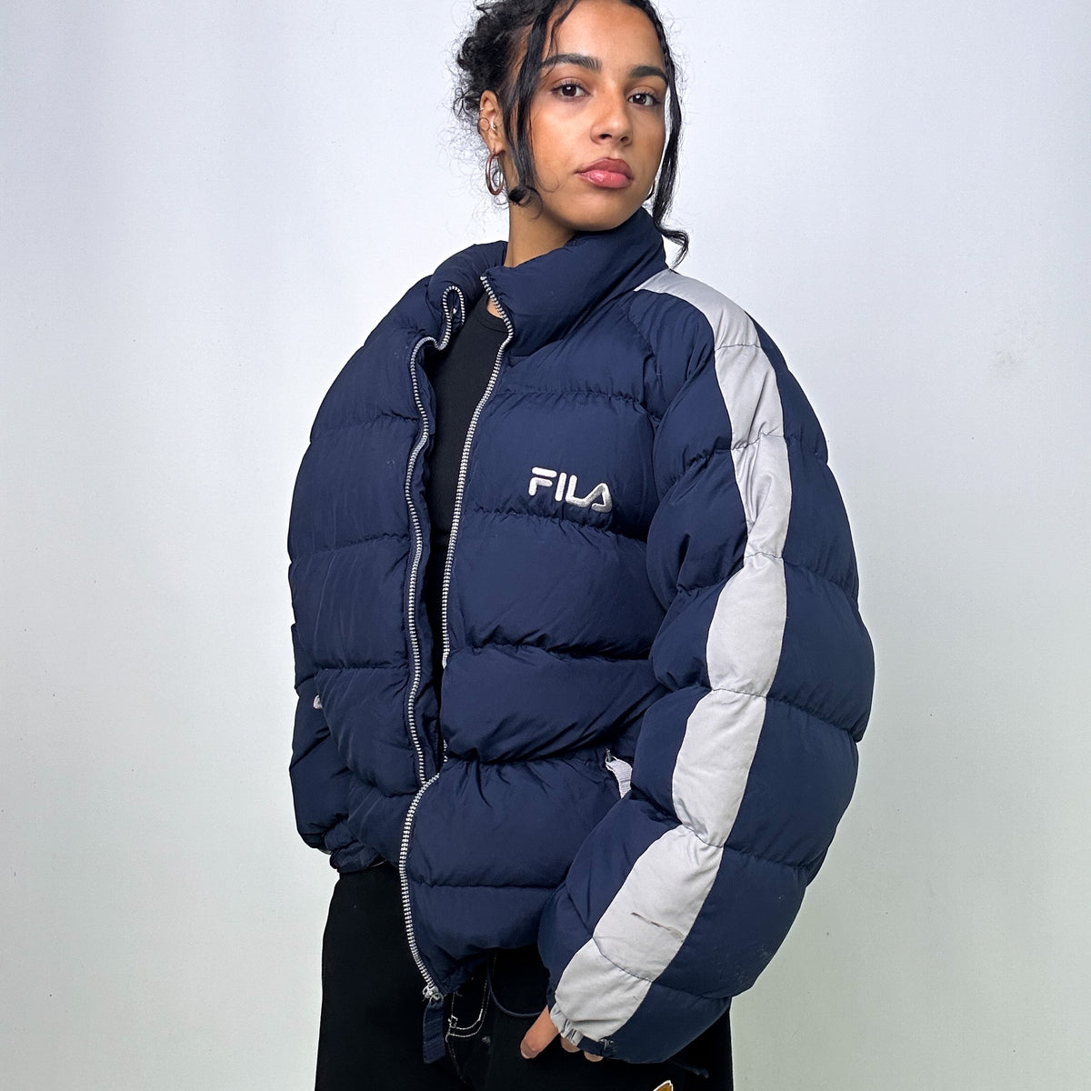 Fila navy blue on sale jacket