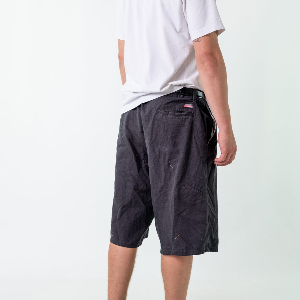 Black 90s Dickies Canvas Carpenter Jorts Shorts (42
