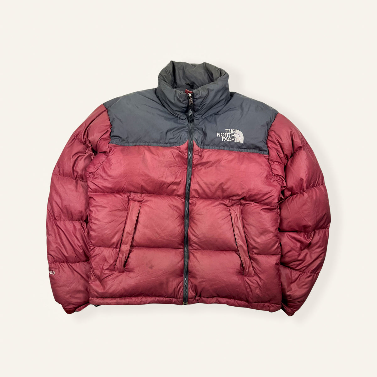 North face nuptse online 700 red