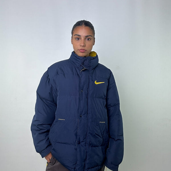 Blue nike puffer jacket best sale