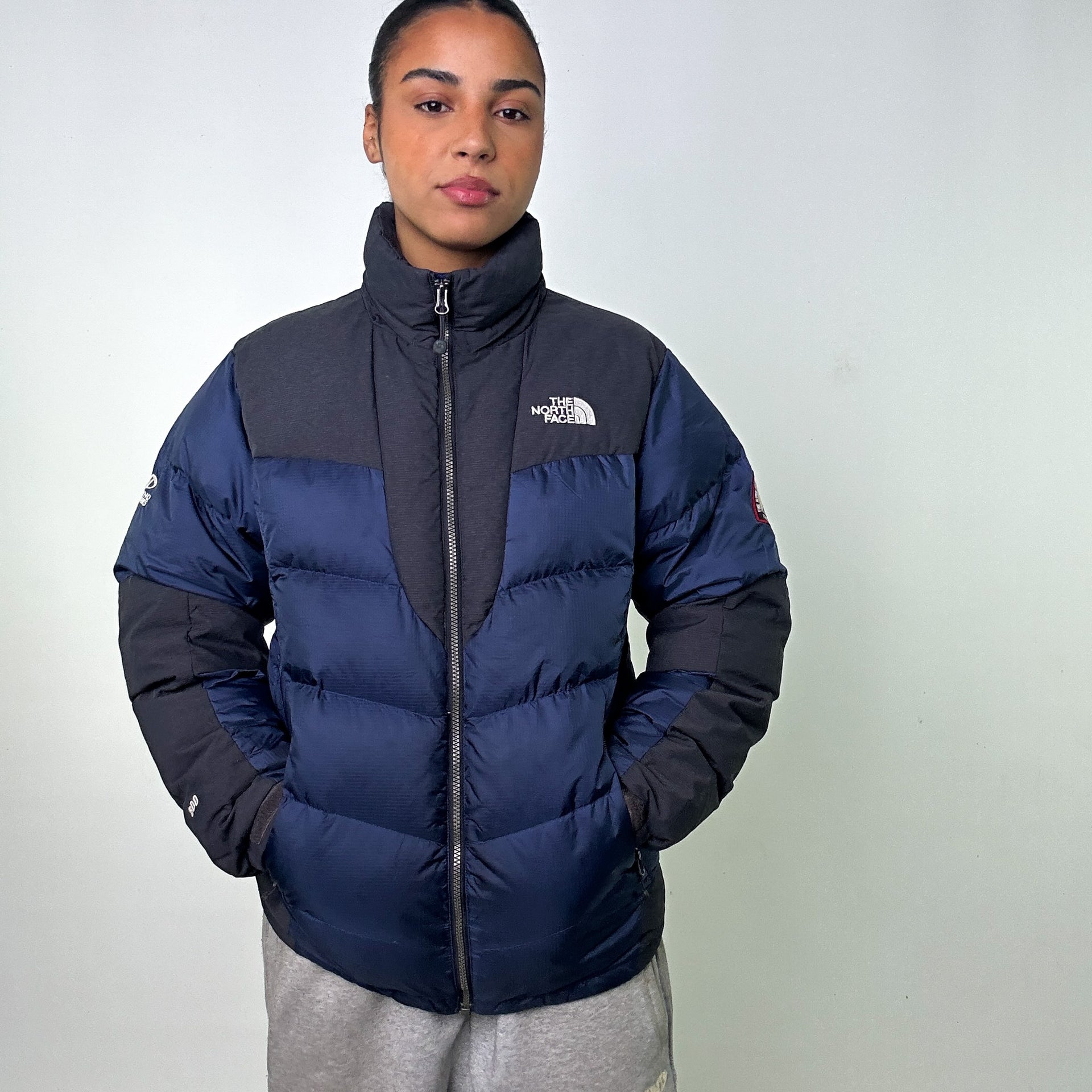 Navy Blue y2ks The North Face Dyno 800 Series Puffer Jacket Coat (M ...