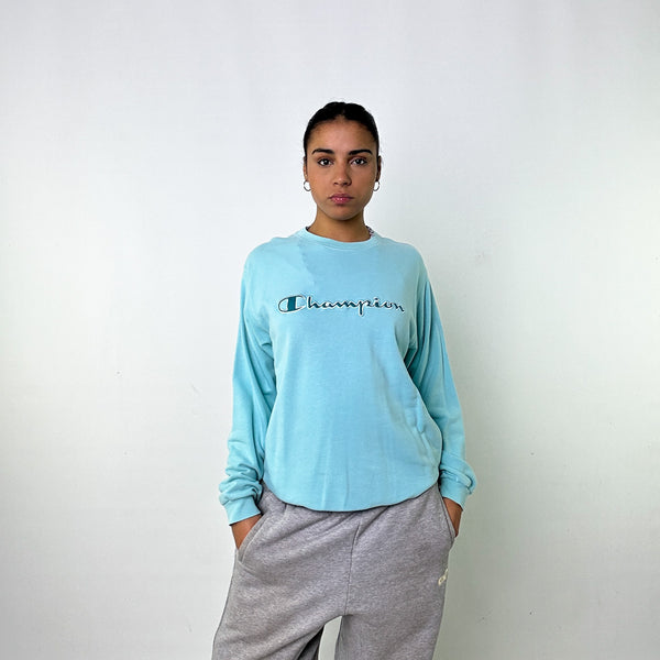 Champion light blue sales crew neck