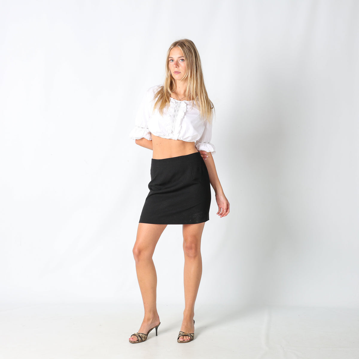 Black Y2K Dolce & Gabbana Formal Skirt (S)