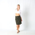 Dark Green Y2K Calvin Klein Formal Skirt (8)