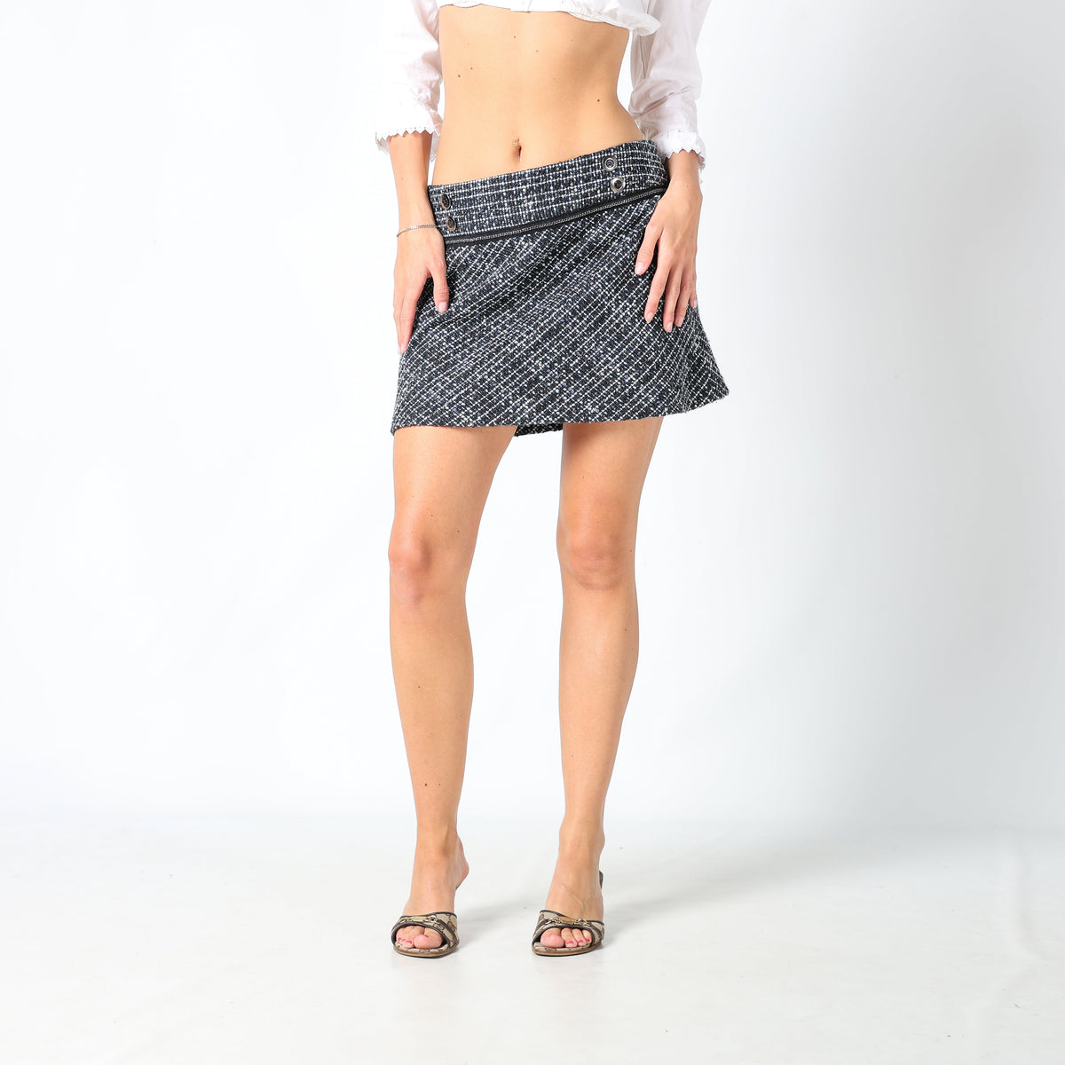 Navy Blue Y2K Orsay Formal Skirt (M)