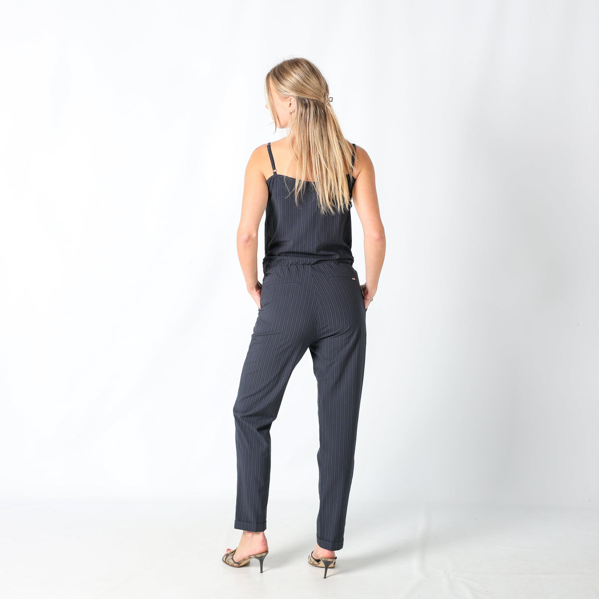 Navy Blue Y2K Gaudi Formal Jumpsuit (S)