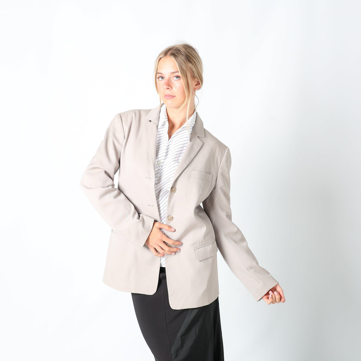 Beige Y2K Calvin Klein Blazer (M)