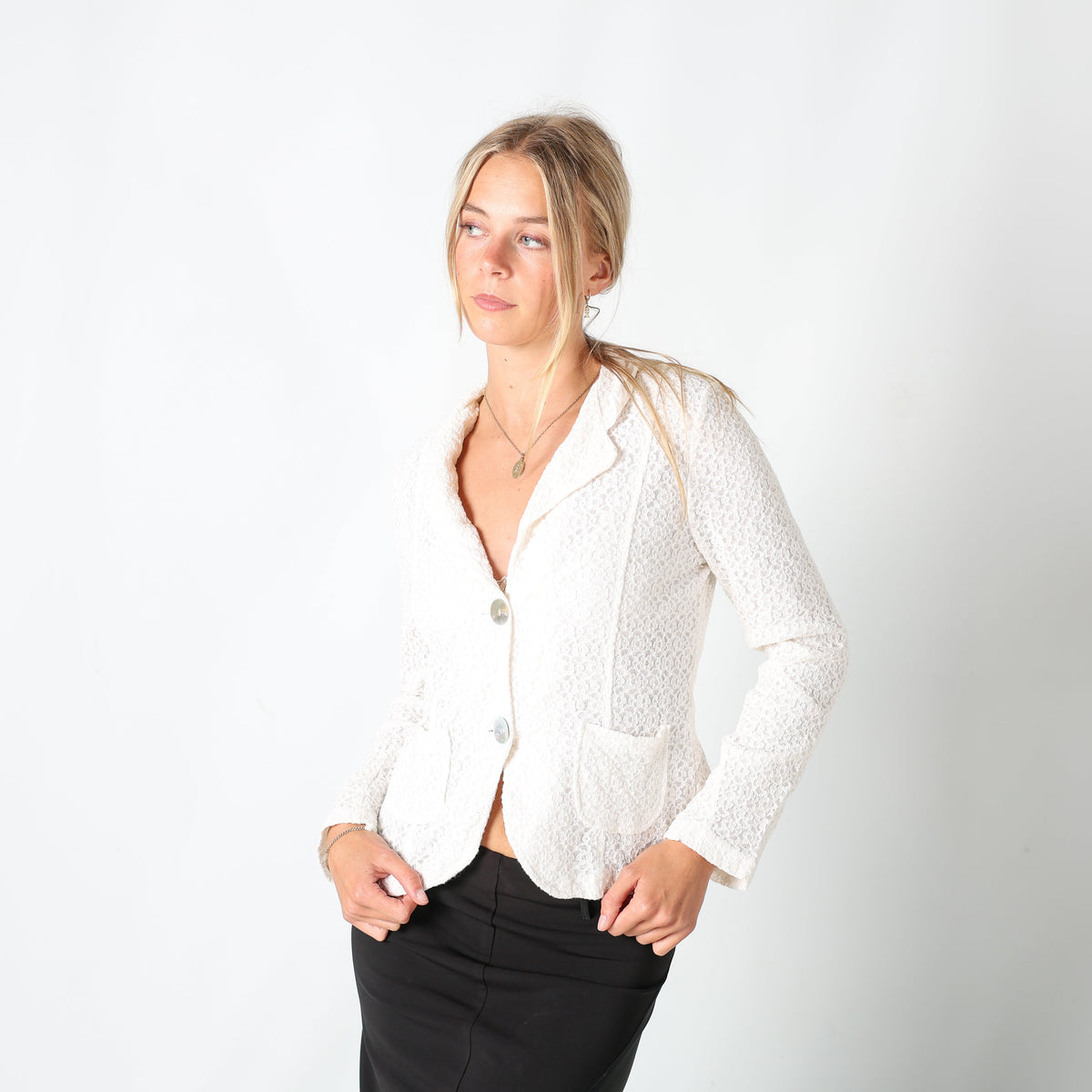 Cream Y2K Blazer (S)