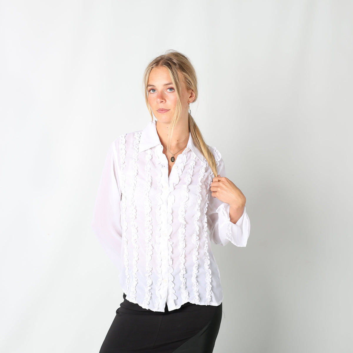 White Y2K Release Blouse (M)