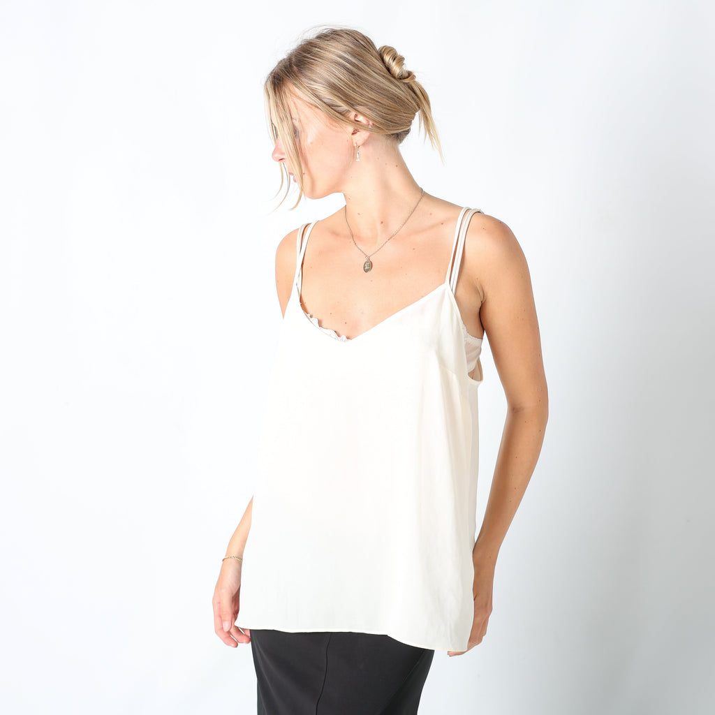 Cream Y2K Lauren Ralph Lauren Cami (XL)
