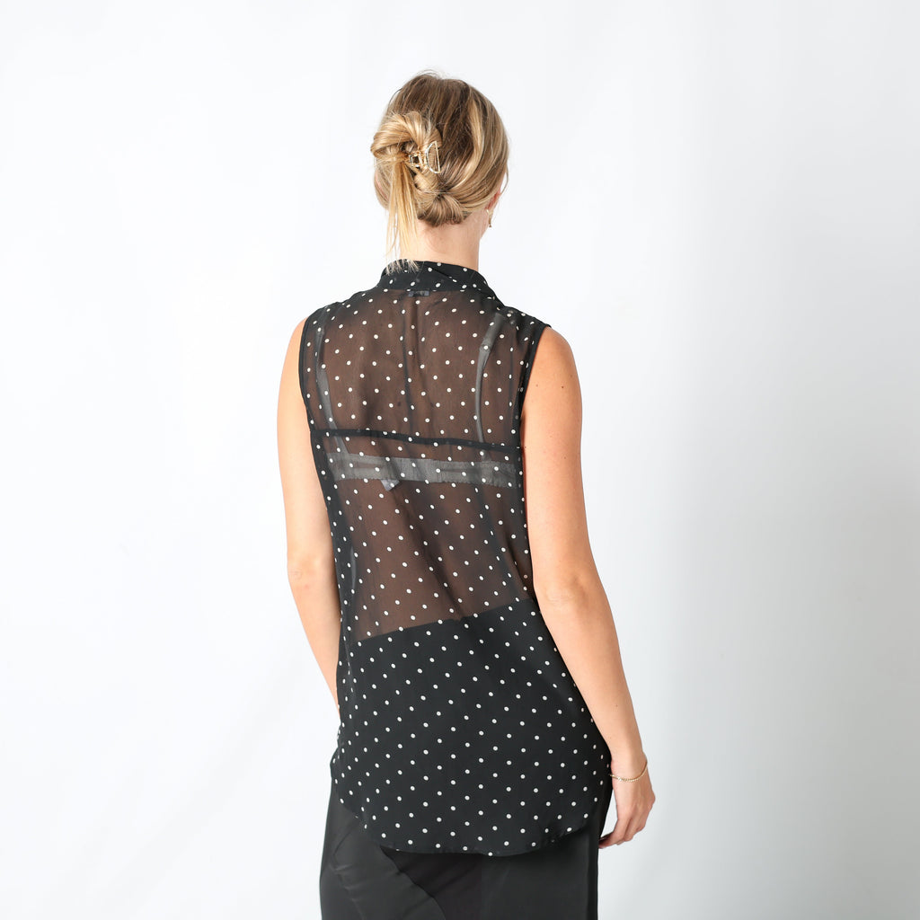 Black Y2K Pimkie Blouse Sheer (L)