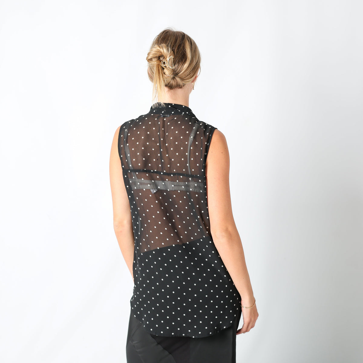 Black Y2K Pimkie Blouse Sheer (L)