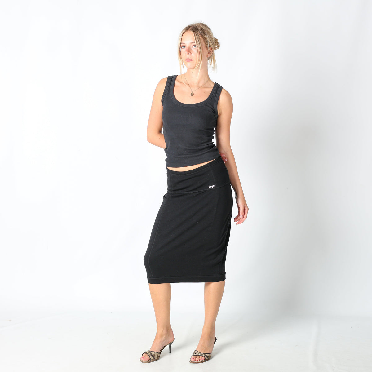 Black Y2K Liu Jo Formal Skirt (S)