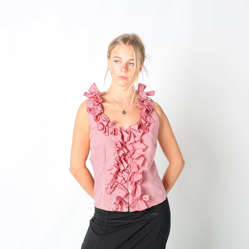Red Y2K Fabrizio Lenzi Blouse (S)
