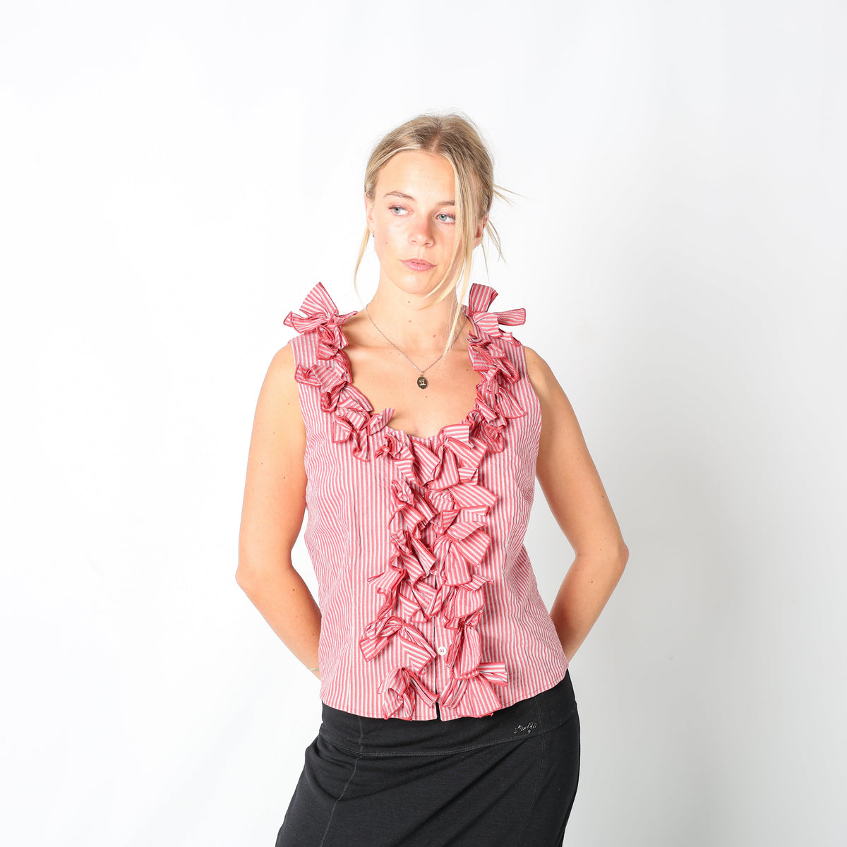 Red Y2K Fabrizio Lenzi Blouse (S)
