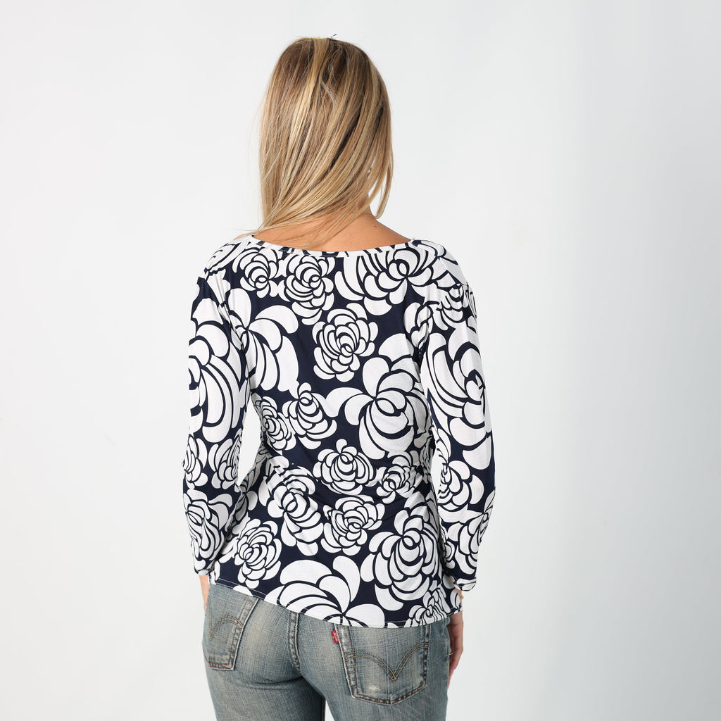 Ivory Y2K Esperance Blouse Floral (M)