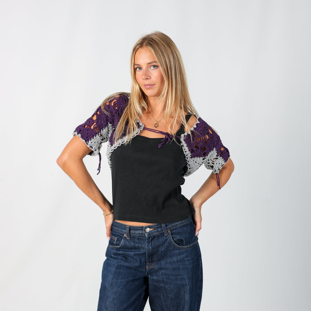 Purple Y2K Cardigan (S)