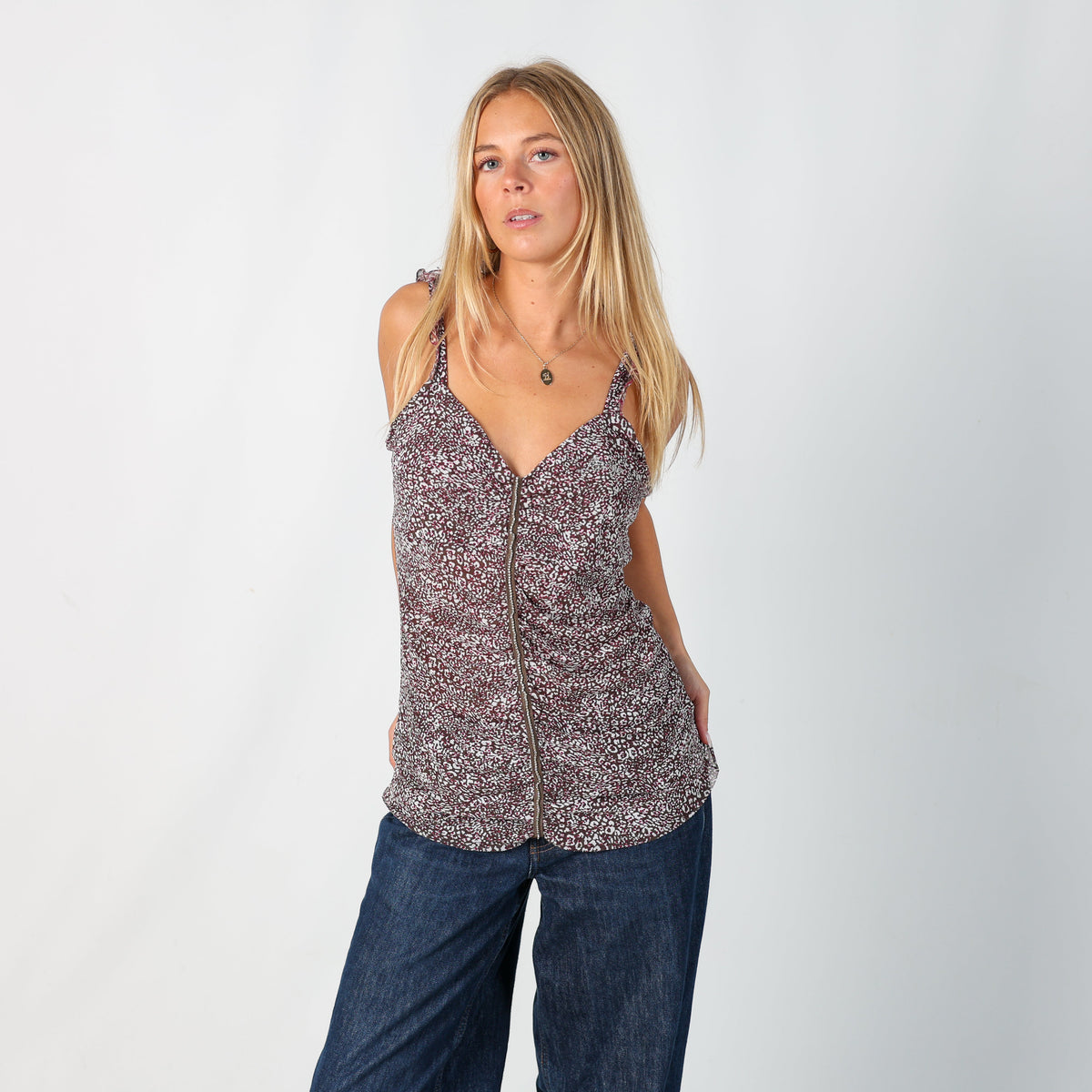 Brown Y2K Liu Jo Cami Semi Sheer (M)
