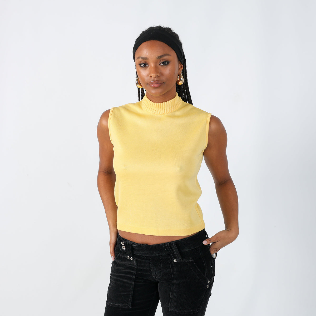 Yellow 90s Woven Top (S)