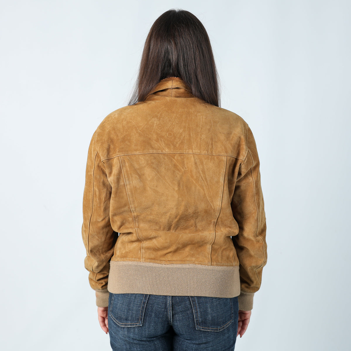 Tan Y2K Santantonio S. Giuliano Suede Jacket (L)