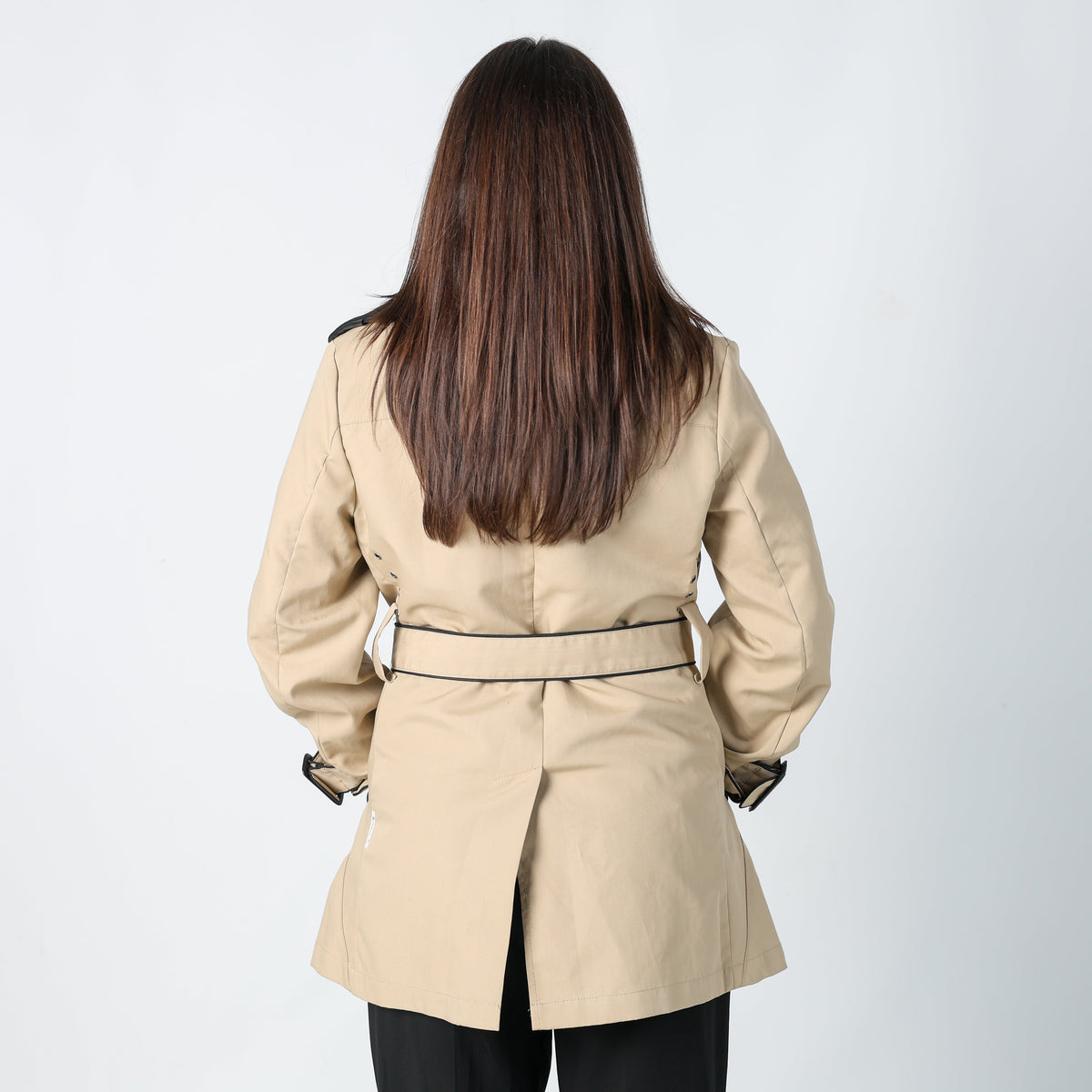 Beige Y2K Armani Jeans Trench Coat (12)