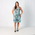 Blue Y2K Made in Italy Woven Midi Dress (M)