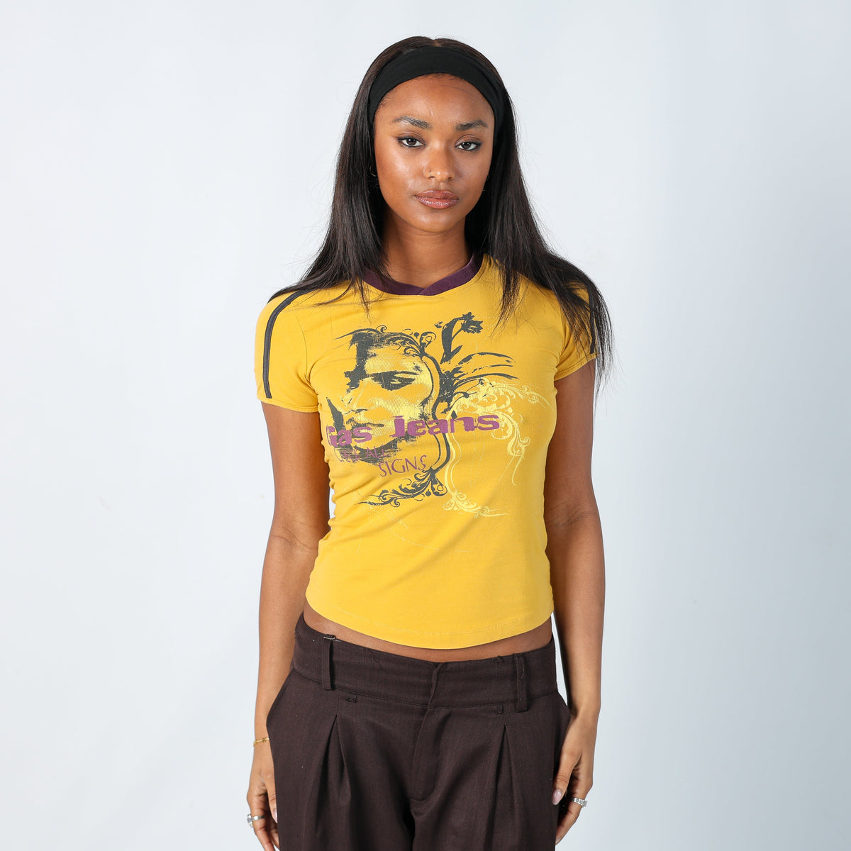 Yellow Y2K GAS T-shirt (XS)