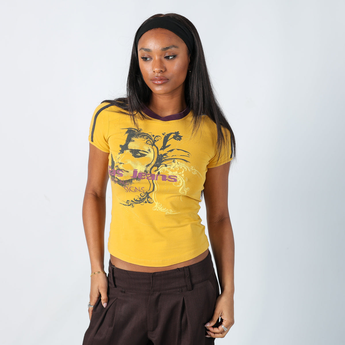 Yellow Y2K GAS T-shirt (XS)