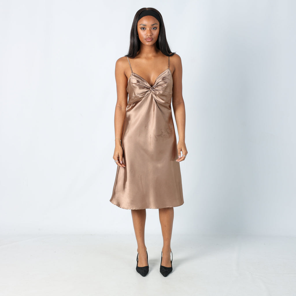 Bronze 90s Slip Dress (S)