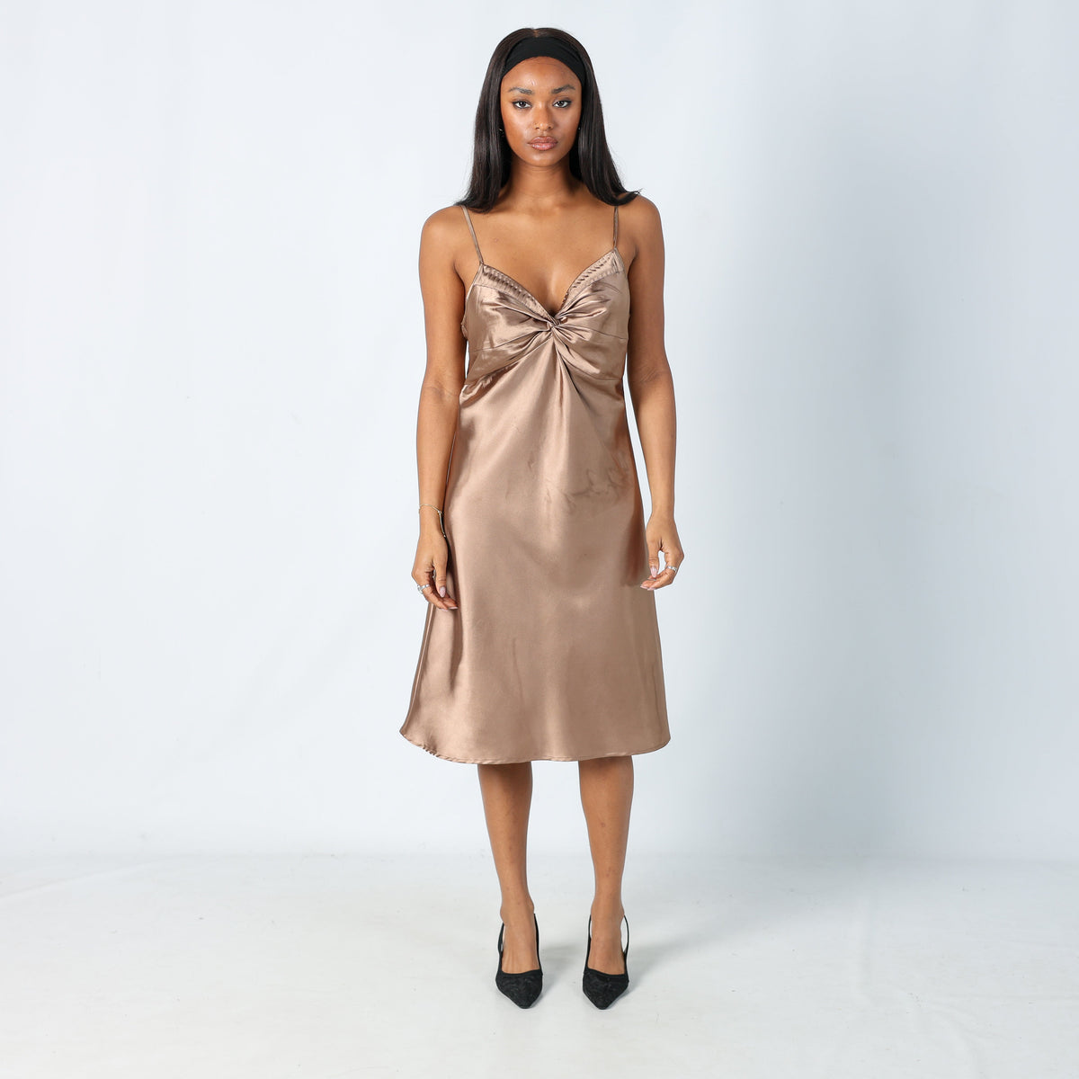 Bronze 90s Slip Dress (S)