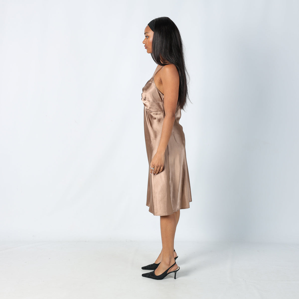 Bronze 90s Slip Dress (S)