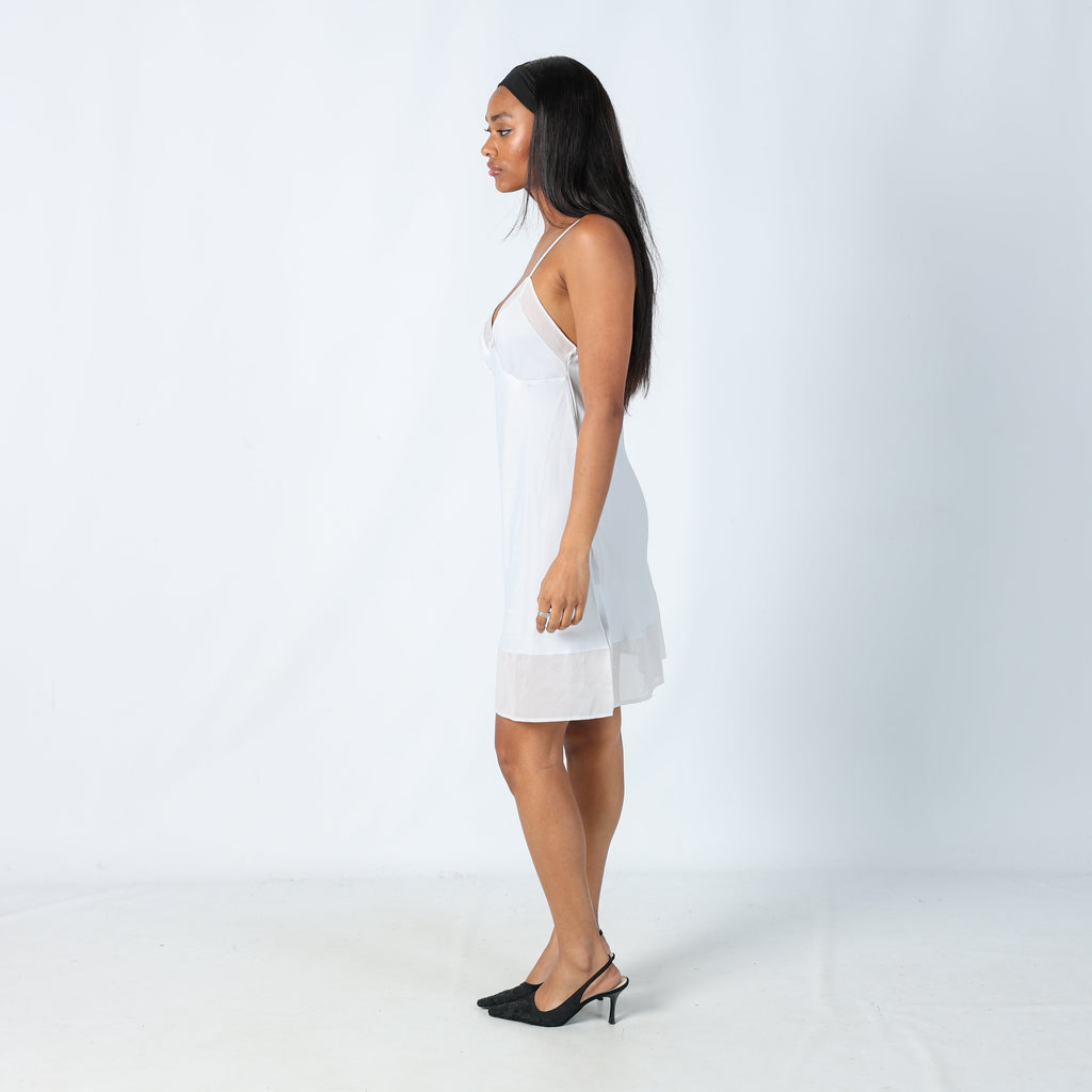 Light Blue Y2K Madeleine Slip Dress Semi sheer (S)