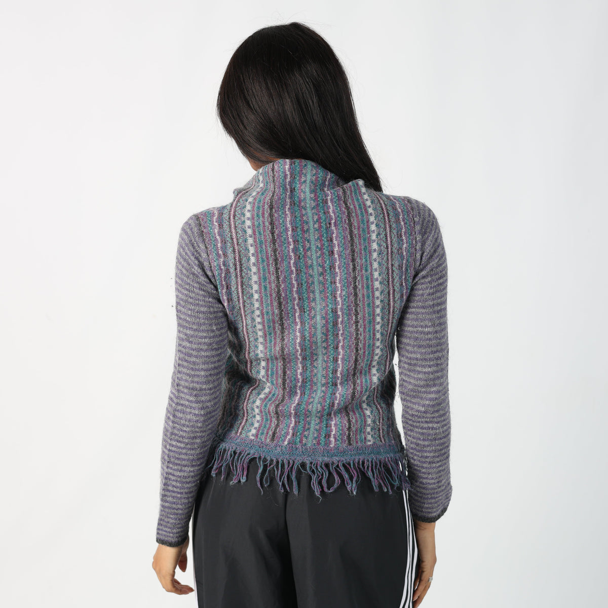 Multicoloured Y2K Aretex Knitted Jumper (S)
