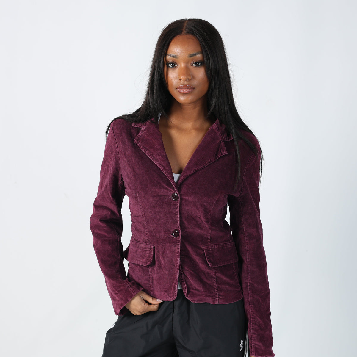 Burgundy Red Y2K Suede Jacket (10)