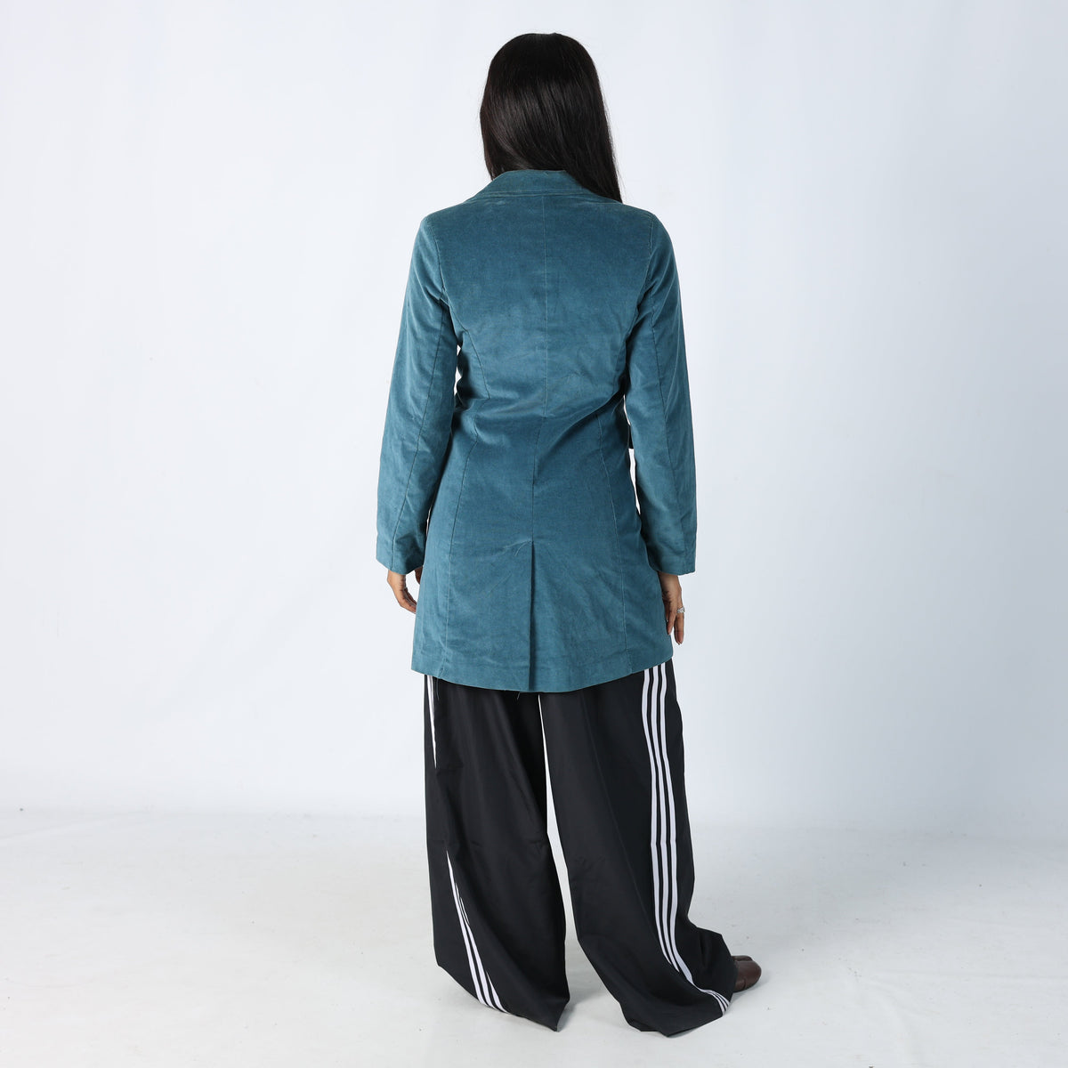 Turquoise Y2K Pea Coat (M)