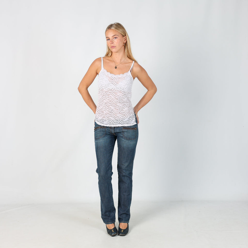 Blue Y2K Denny Rose Straight Jeans (M)