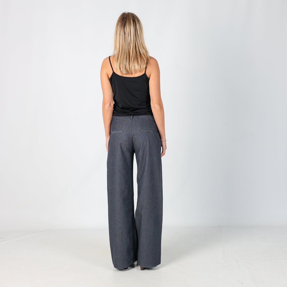 Navy Blue Y2K Zoe Woven Trousers (S)