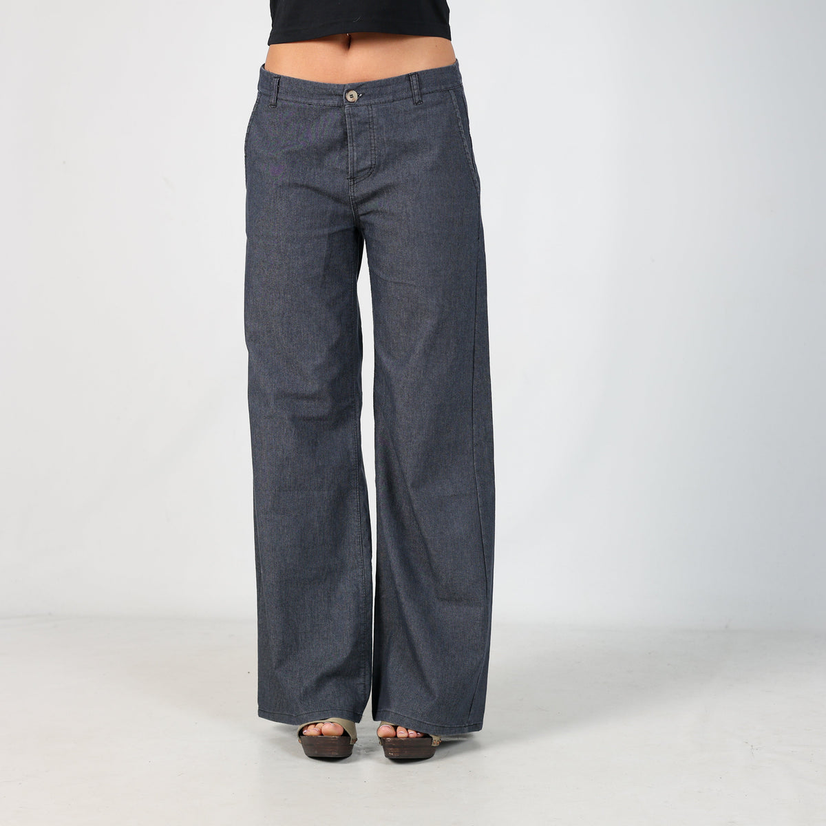 Navy Blue Y2K Zoe Woven Trousers (S)