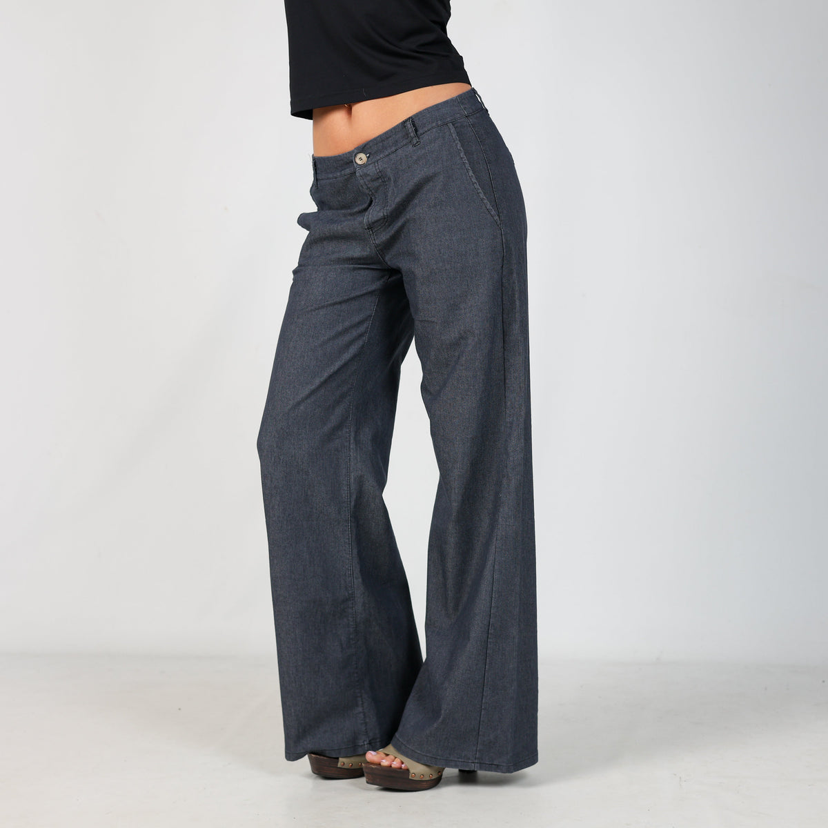 Navy Blue Y2K Zoe Woven Trousers (S)