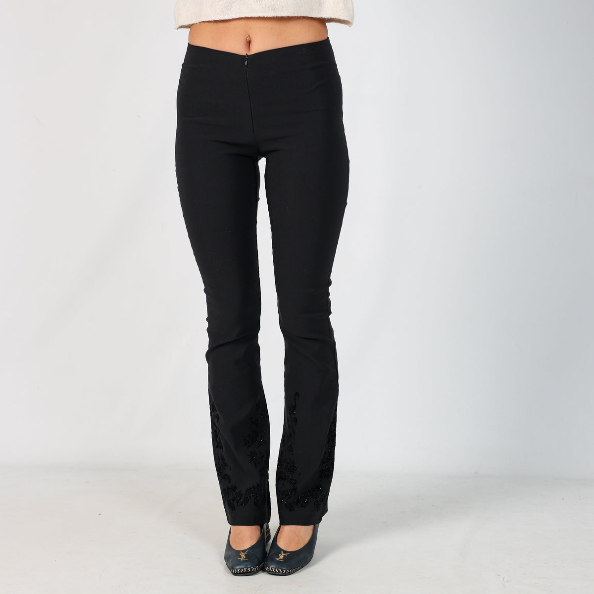 Black Y2K Friponne Formal Trousers (8)