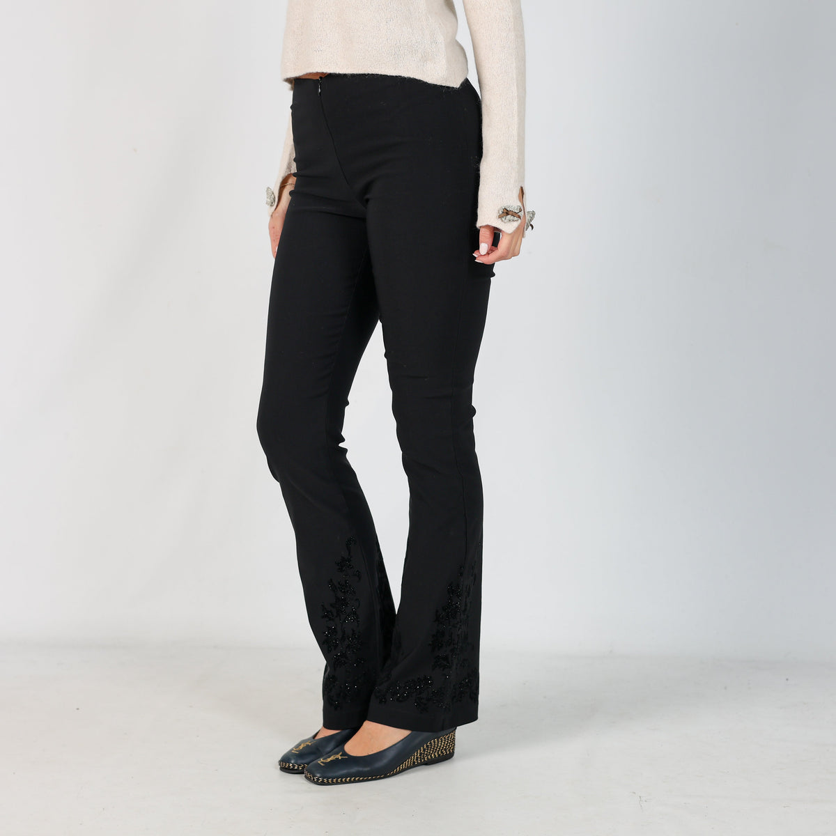 Black Y2K Friponne Formal Trousers (8)