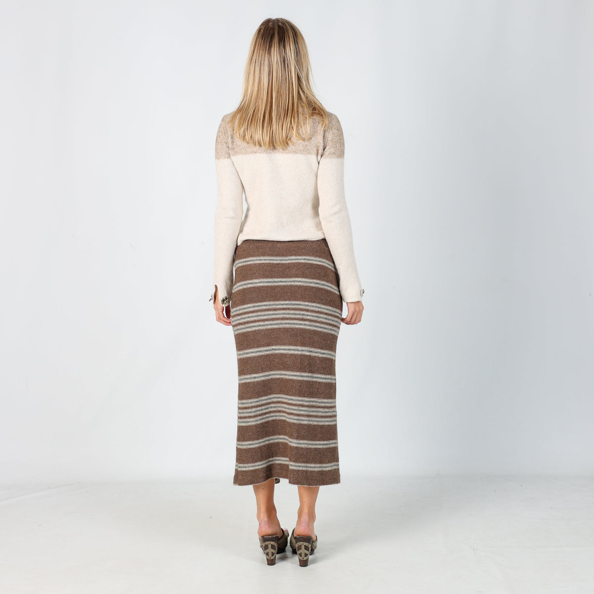 Brown Y2K Onyx Knitted Skirt (S)