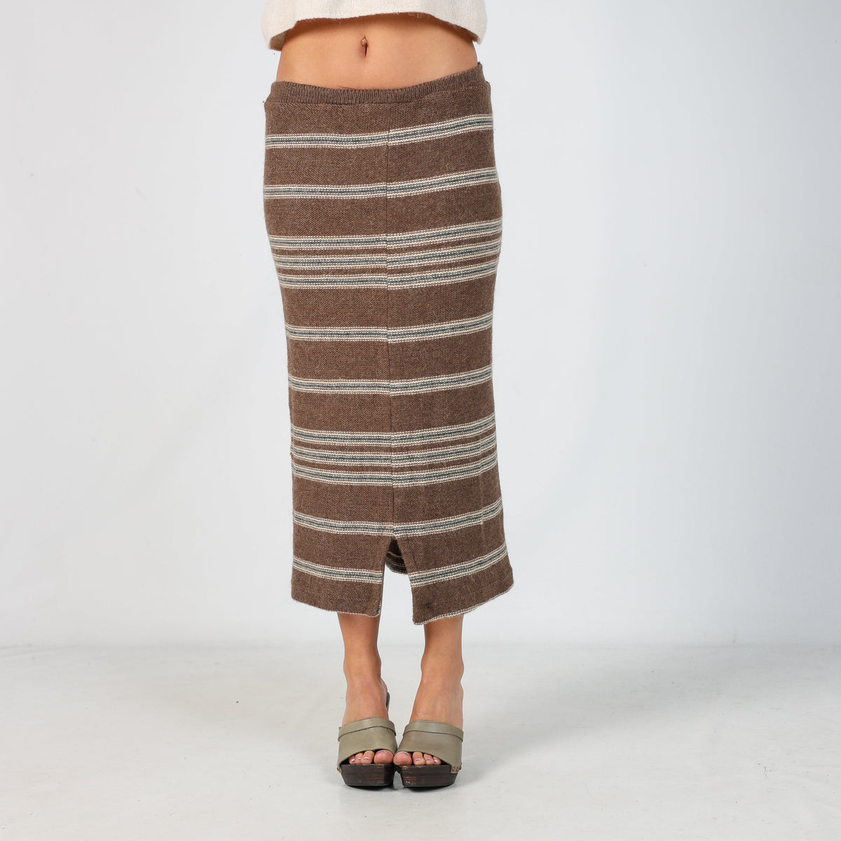 Brown Y2K Onyx Knitted Skirt (S)